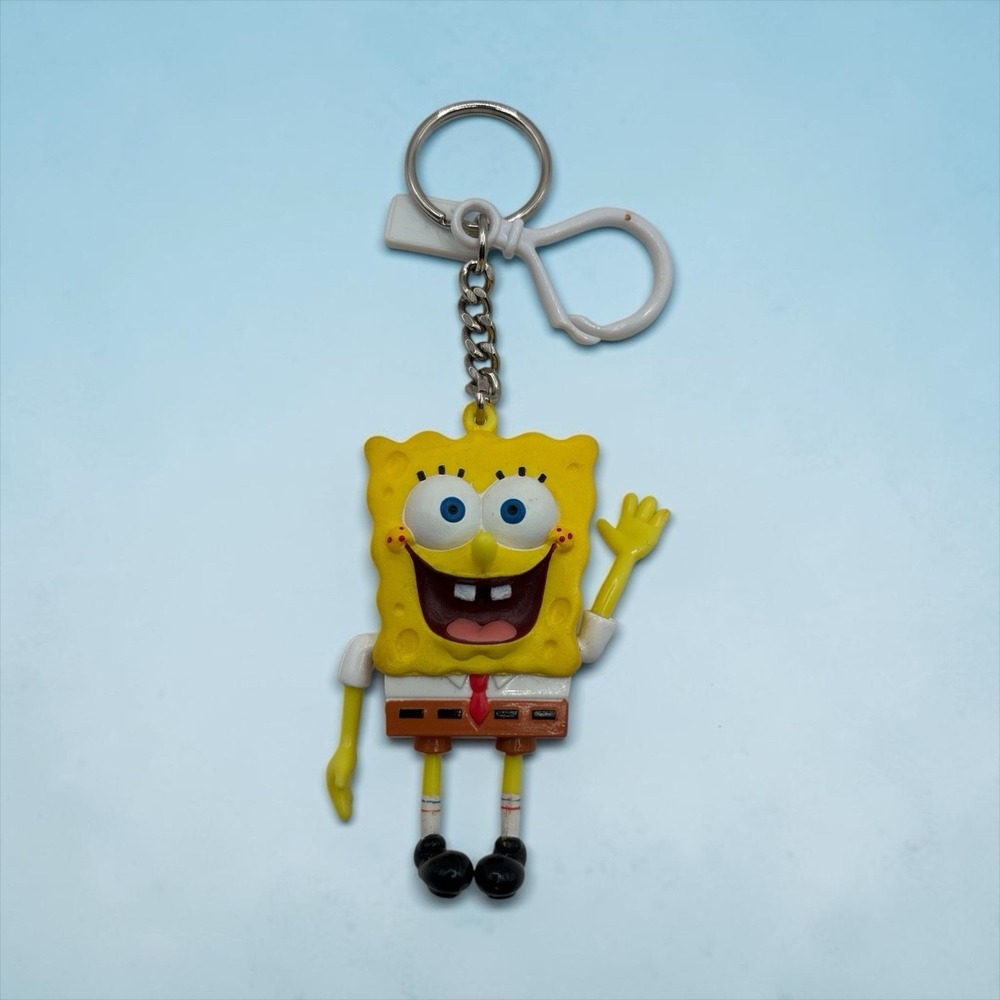 VINTAGE Spongebob Squarepants Keychain 2000 FUN 4 ALL